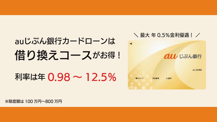 じぶん銀行カードローンの借り換えコース