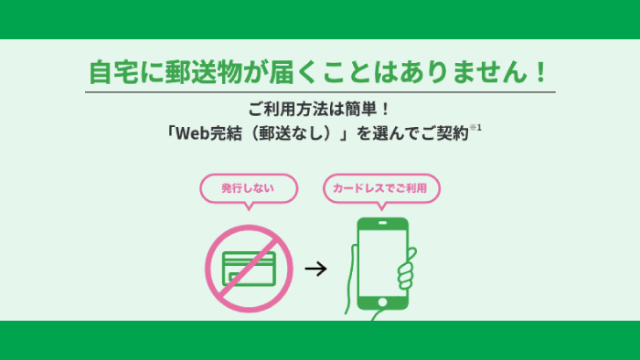 レイクは郵送物なし
