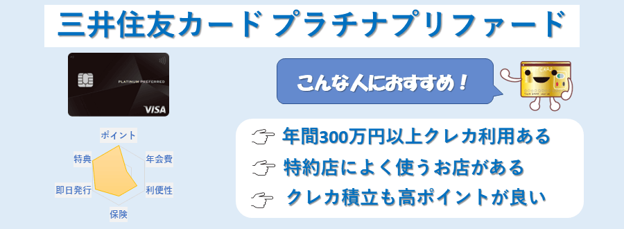 三井住友カード プラチナプリファードのランキングポイント