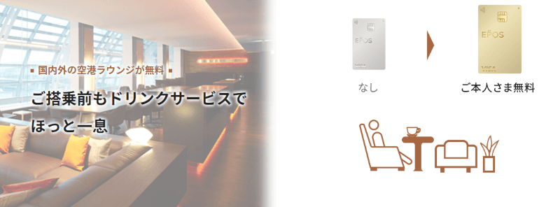 エポスゴールドカード空港ラウンジ無料