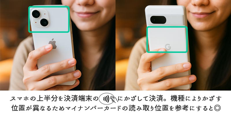 スマホのNFCの位置