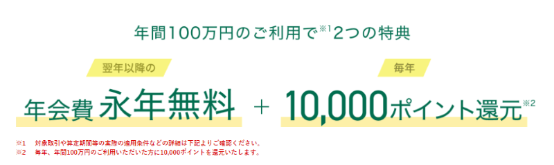 三井住友ゴールドNL100万円特典