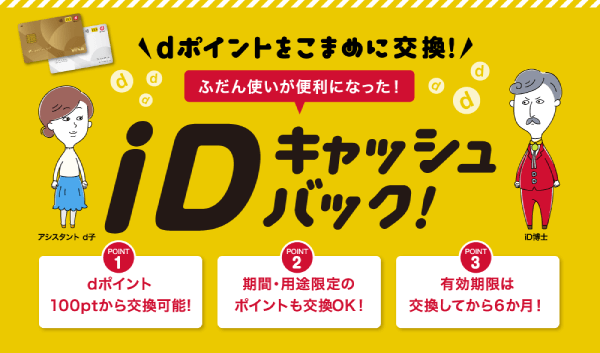 dカードiDキャッシュバック