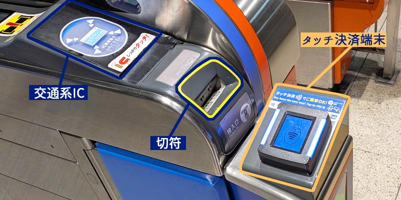 タッチ決済対応の改札
